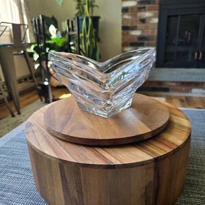 Vintage Mikasa Crystal Decorative Bowl Candle Holder Heavy